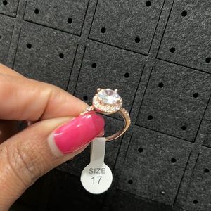 Rose gold colour ring